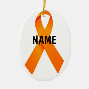 Leukemia Christmas Ribbon Tree Keramik Ornament