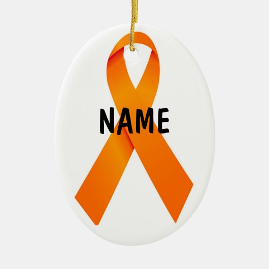 Leukemia Christmas Ribbon Tree Keramik Ornament (Vorne)