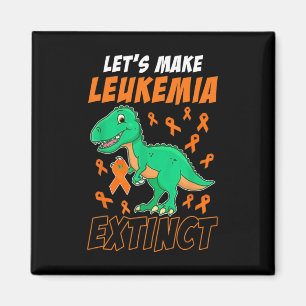 Leukemia Dinosaur Orange Ribbon Hämatologe Repti Magnet
