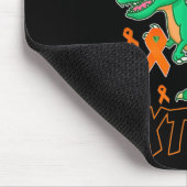 Leukemia Dinosaur Orange Ribbon Hämatologe Repti Mousepad (Ecke)