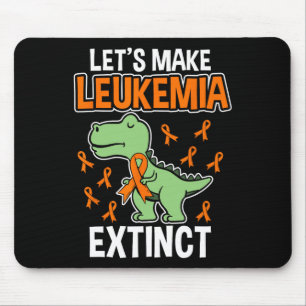 Leukemia Dinosaur Orange Ribbon Hämatologe Repti Mousepad