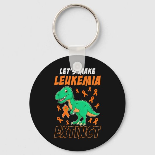 Leukemia Dinosaur Orange Ribbon Hämatologe Repti Schlüsselanhänger (Vorderseite)