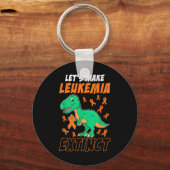 Leukemia Dinosaur Orange Ribbon Hämatologe Repti Schlüsselanhänger (Vorderseite)