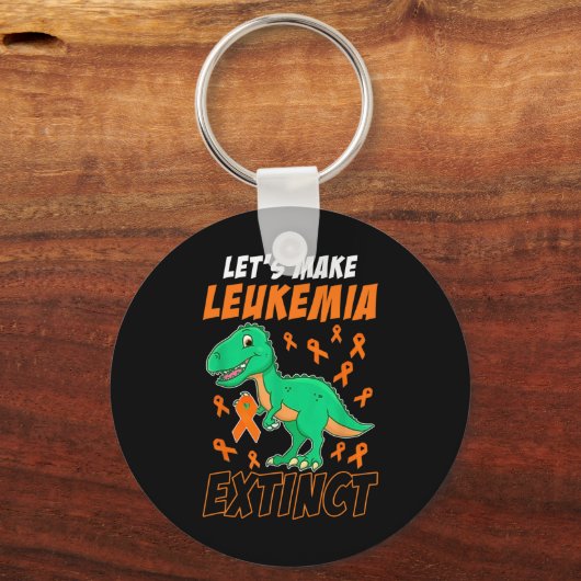 Leukemia Dinosaur Orange Ribbon Hämatologe Repti Schlüsselanhänger (Vorderseite)