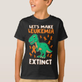 Leukemia Dinosaur Orange Ribbon Hämatologe Repti T-Shirt (Vorderseite)
