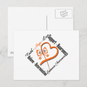 Leukemia Faith Hope Liebe Butterfly Postkarte (Vorne/Hinten)