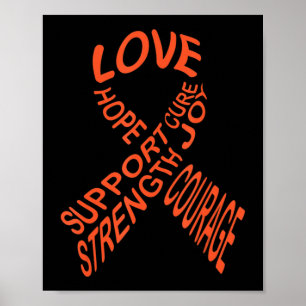 Leukemia Fight Cancer Ribbon 2 Poster
