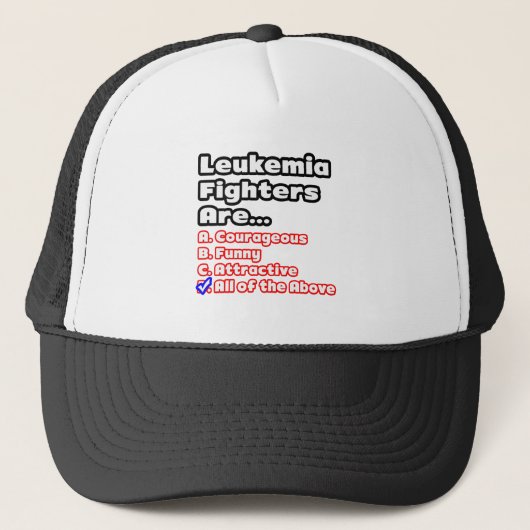 Leukemia Fighter Quiz Truckerkappe (Vorderseite)