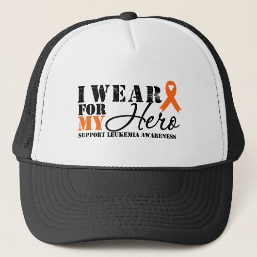 Leukemia Hero Ribbon Truckerkappe (Vorderseite)