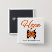 Leukemia Hope Butterfly Button (Vorne & Hinten)