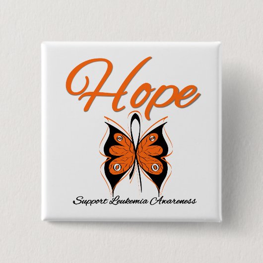 Leukemia Hope Butterfly Button (Vorderseite)