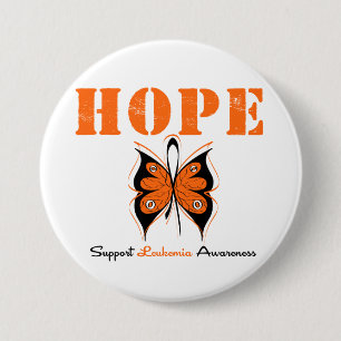 Leukemia Hope Butterfly Button