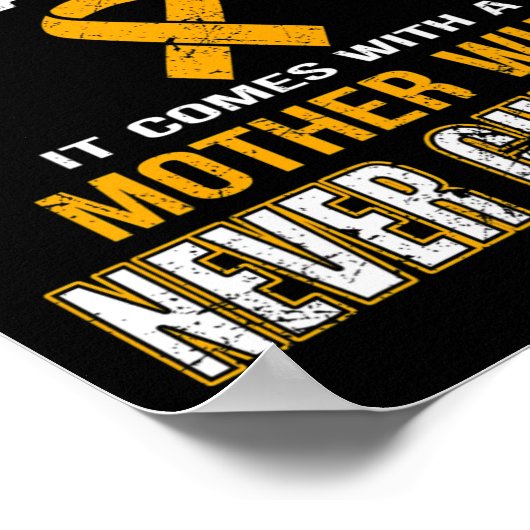 LEUKEMIA kommt mit einer Mutter, die nie aufgibt Poster (Ecke)