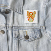 Leukemia Orange Awareness Ribbon Angel Art Buttone Button (Beispiel)