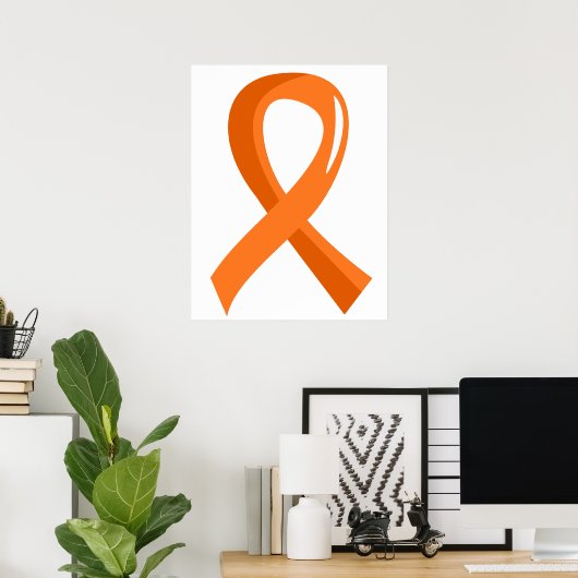Leukemia Orange Ribbon 3 Poster (Heimbüro)