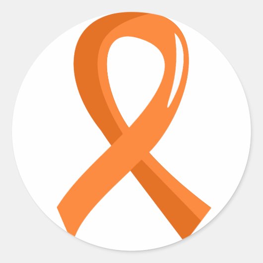 Leukemia Orange Ribbon 3 Runder Aufkleber (Vorderseite)