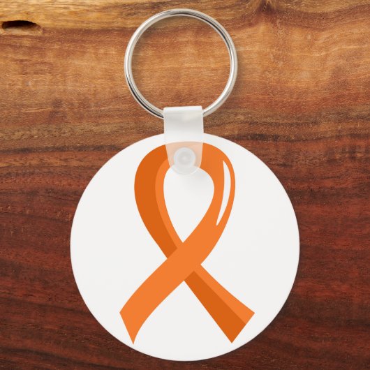 Leukemia Orange Ribbon 3 Schlüsselanhänger (Vorderseite)