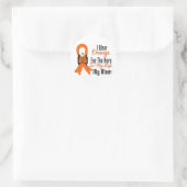 Leukemia Orange Ribbon Hero Meine Mama Runder Aufkleber (Tasche)