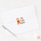 Leukemia Orange Ribbon Hero Meine Mama Runder Aufkleber (Umschlag)