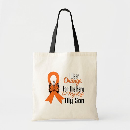 Leukemia Orange Ribbon Hero My Son Tragetasche (Vorne)