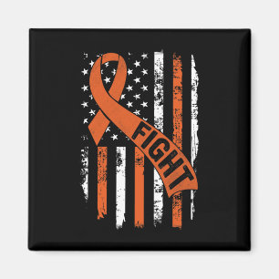 Leukemia Ribbon Fight American Flag Leukemia Aware Magnet