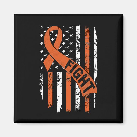 Leukemia Ribbon Fight American Flag Leukemia Aware Magnet (Vorne)