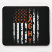 Leukemia Ribbon Fight American Flag Leukemia Aware Mousepad (Vorne)