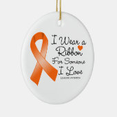 Leukemia Ribbon Jemand I Liebe Keramik Ornament (Rechts)