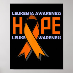 Leukemia Ribbon Leukämie Bewusstsein Poster