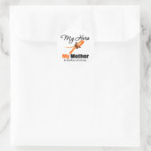 Leukemia Ribbon My HERO My Mother Runder Aufkleber (Tasche)