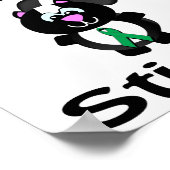 Leukemia stinkt Skunk Awareness Design Poster (Ecke)