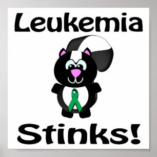 Leukemia stinkt Skunk Awareness Design Poster