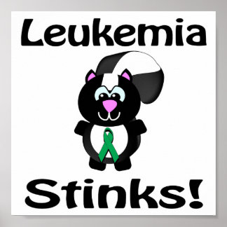 Leukemia stinkt Skunk Awareness Design Poster
