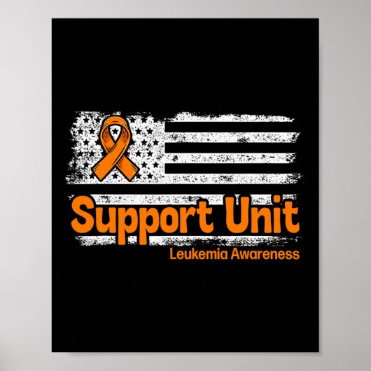 Leukemia Support Unit Flag Blood Cancer Leukemia A Poster (Vorne)