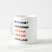 leukemia warrior, awesome kaffeetasse (Vorderseite Links)