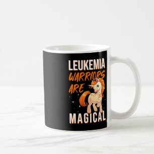 Leukemia Warrior Magical Unicorn Orange Ribbon Hem Kaffeetasse