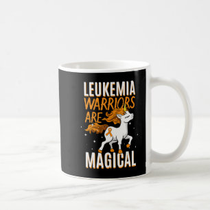 Leukemia Warrior Magical Unicorn Orange Ribbon Hem Kaffeetasse