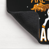 Leukemia Warrior Magical Unicorn Orange Ribbon Hem Mousepad (Ecke)