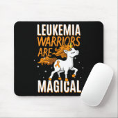 Leukemia Warrior Magical Unicorn Orange Ribbon Hem Mousepad (Mit Mouse)
