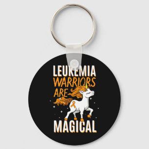 Leukemia Warrior Magical Unicorn Orange Ribbon Hem Schlüsselanhänger