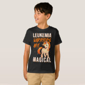 Leukemia Warrior Magical Unicorn Orange Ribbon Hem T-Shirt (Vorne ganz)