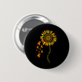 Leukemia Warrior Orange Ribbon Blume Leukemia Awa Button (Vorne & Hinten)