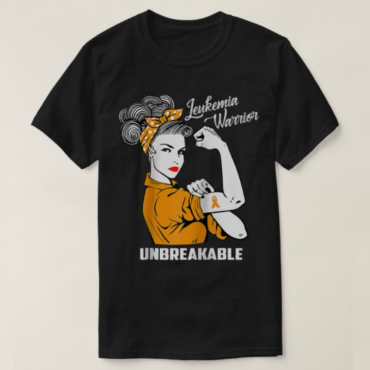 Leukemia Warrior Unbreakable Awareness Gift Tee (Design vorne)