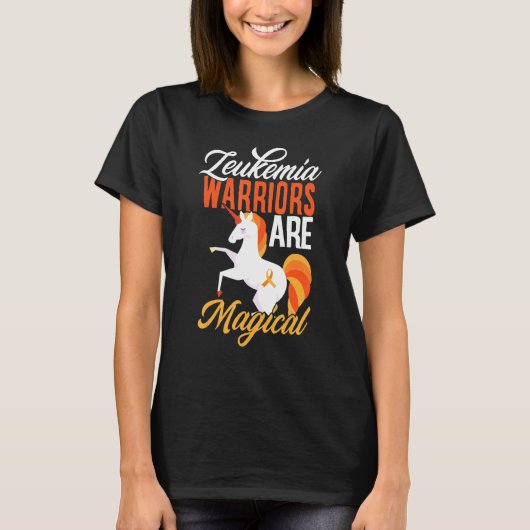 Leukemia Warriors Are Magical Leukemia Unicorn Ora T-Shirt (Vorderseite)