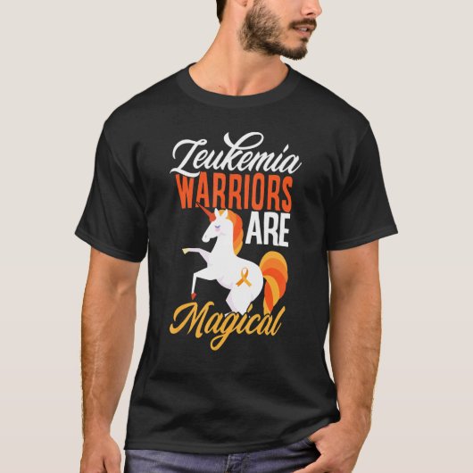 Leukemia Warriors Are Magical Leukemia Unicorn Ora T-Shirt (Vorderseite)