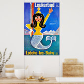 Leukerbad, Thermalbad, Poster (Küche)