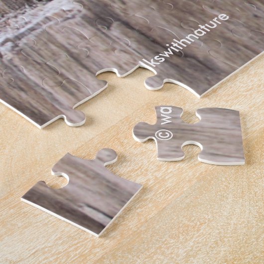 Leukistischer Gepunkteter Zackenbarsch auf Stumpf Puzzle (Seite)