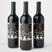 Leute auf der Straße Weinetikett (Flaschen)