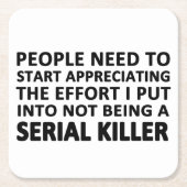 Leute-Bedarf zu schätzen zu beginnen Rechteckiger Pappuntersetzer (Vorderseite)