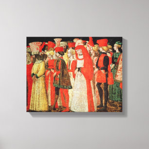 Leute des Gerichtes der Sforza Familie Leinwanddruck